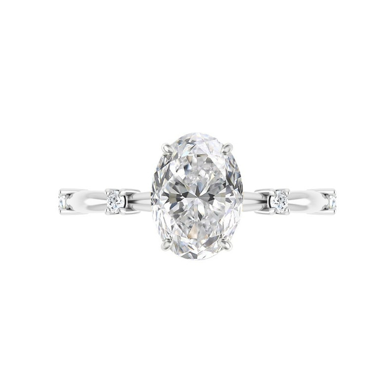Oval Lab Grown Diamond Engagement Ring | Diamondrensu