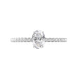 1.30 Carat Oval Diamond & Hidden Halo Engagement Ring