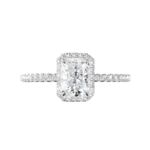 1.20 Carat Radiant Diamond & Halo Engagement Ring
