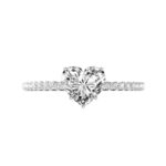 1.50 Carat Heart Diamond Pave Engagement Ring