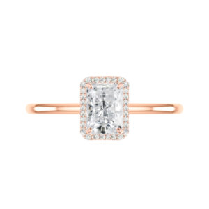 1.50 Carat Radiant Diamond & Halo Solitaire Ring