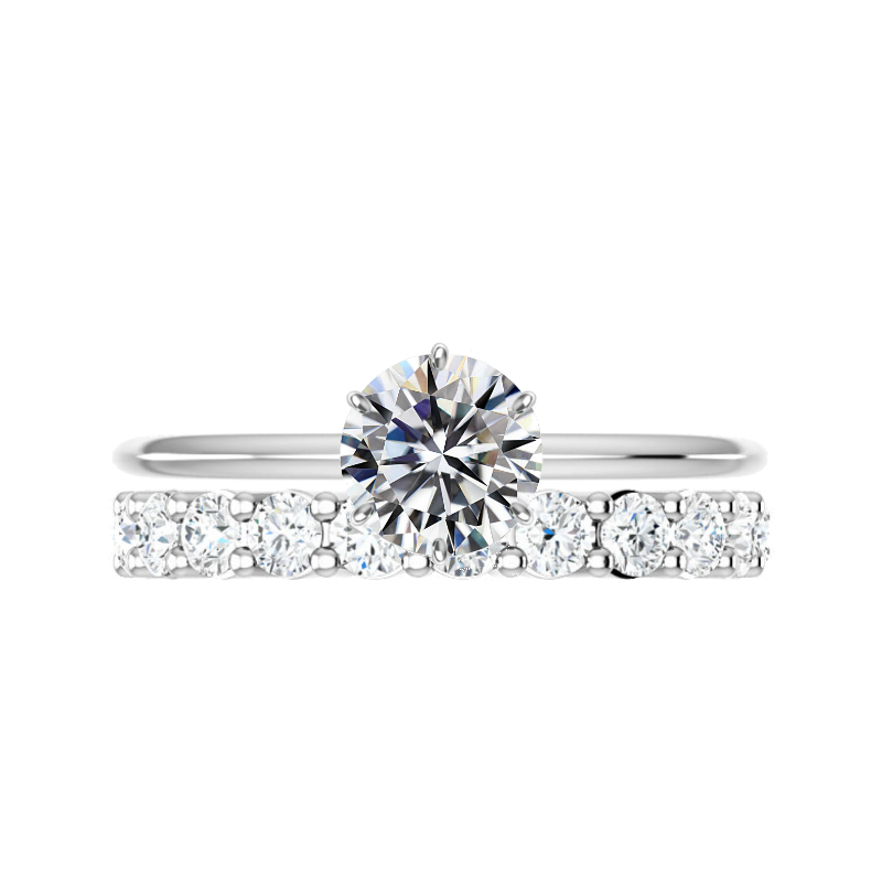 Round Classic Six Prong Solitaire Diamond Engagement Ring