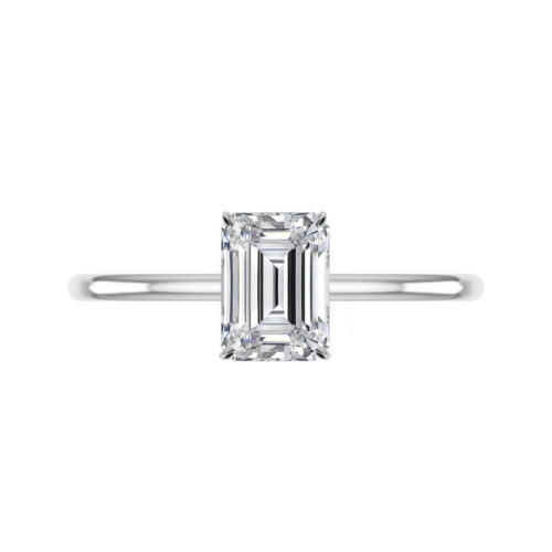 1.80 Carat Emerald Diamond Solitaire Ring