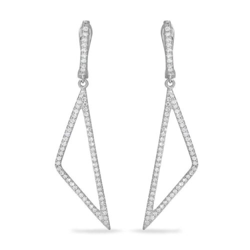 Geometric Diamond Triangle Earrings