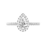 2 Carat Pear Diamond & Halo Engagement Ring