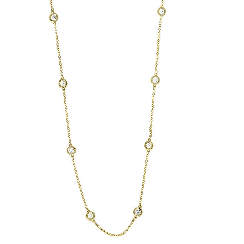 14K Yellow Gold Bar Station Necklace 16-18 Inches – LUXURY BY LEONARDO