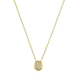 14k Yellow Gold Diamond Pendant Necklace