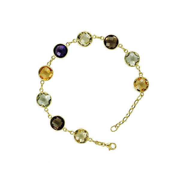 Multi Color Gemstone Bracelet 14k