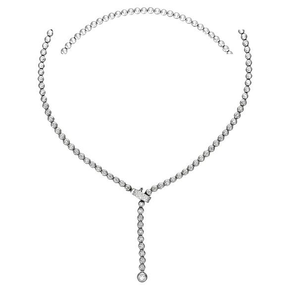 2.15 Carat Diamond Bezel Adjustable Tennis Necklace - Raven Fine Jewelers