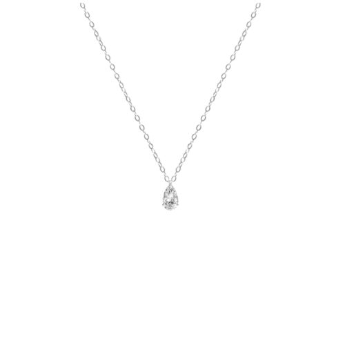 1 Carat Pear Diamond Solitaire Pendant Necklace