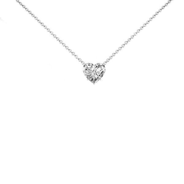 2 Carat Heart Diamond Solitaire Necklace