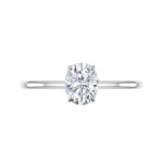 2 Carat Oval Forever One Moissanite Solitaire Ring