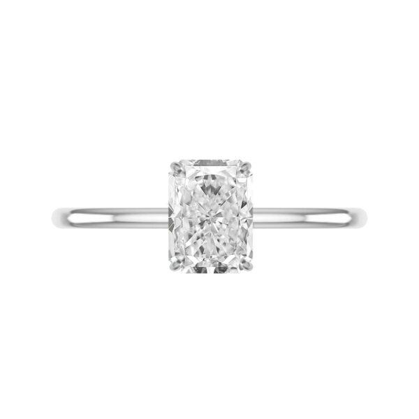 radiant natural diamond ring