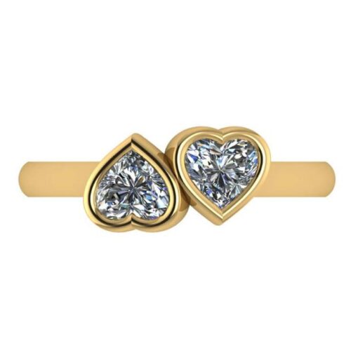 1ctw Double Heart Diamond Fashion Ring