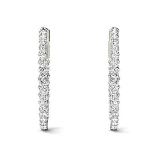 10 Carat Diamond Hoop Earrings (49mm)