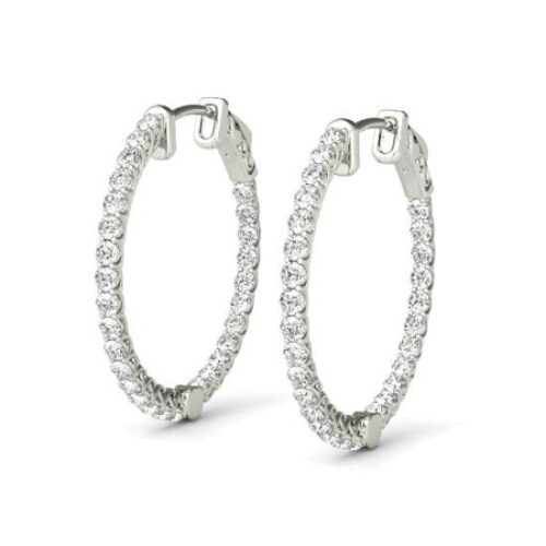 10 Carat Diamond Hoop Earrings (49mm)