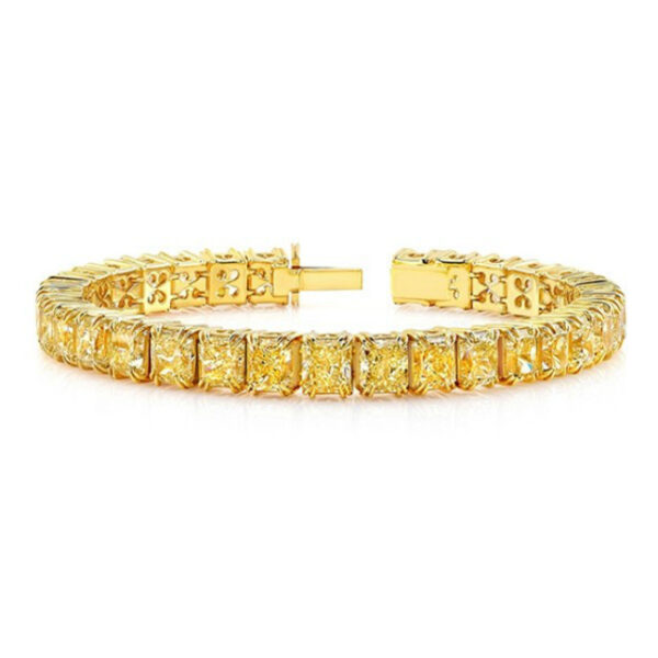 46 Carat Radiant Yellow Diamond Tennis Bracelet