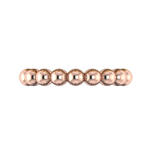 4mm Beaded Rose Gold Band