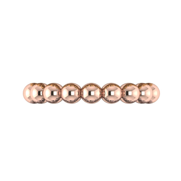 4mm Beaded Rose Gold Band