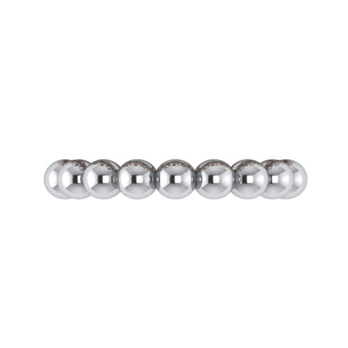 4mm Beaded White Gold Band