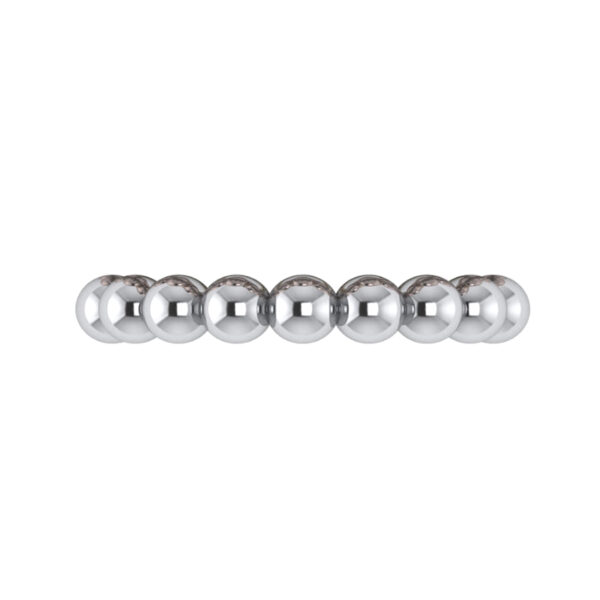 4mm Beaded White Gold Band