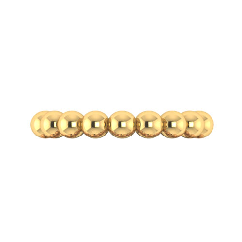 4mm Beaded Yellow Gold Band