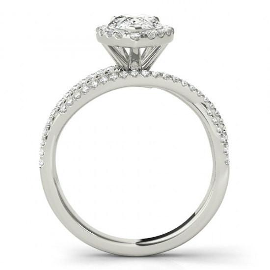 1 Carat Pear Diamond & Halo Multi Row Ring