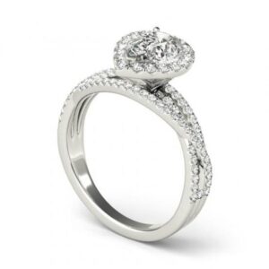 1 Carat Pear Diamond & Halo Multi Row Ring - Raven Fine Jewelers