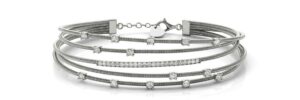 Five Row Crossover Diamond Bracelet