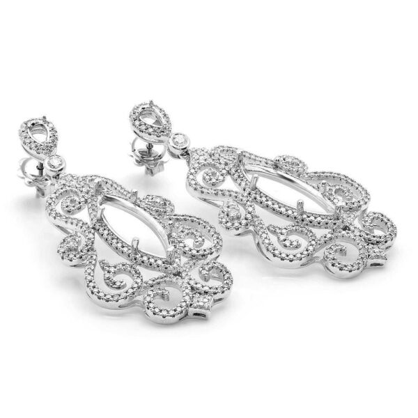 Diamond Vintage Style Chandelier Earrings