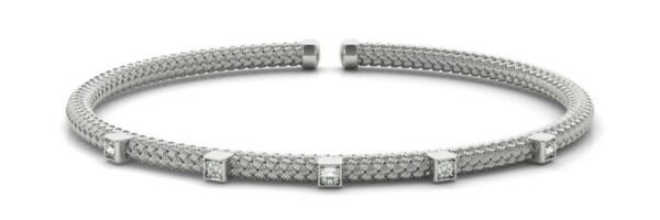 Diamond Station Braided Bracelet