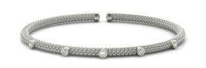Diamond Bezel Woven Bracelet