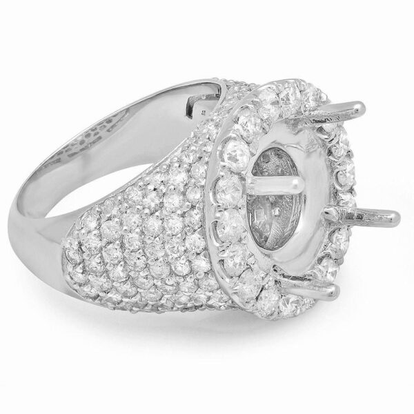 6 Carat Forever One Moissanite & 3.25 Carat Diamond Pave Ring