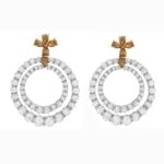 7.70 Carat Diamond Graduated Circle Earrings