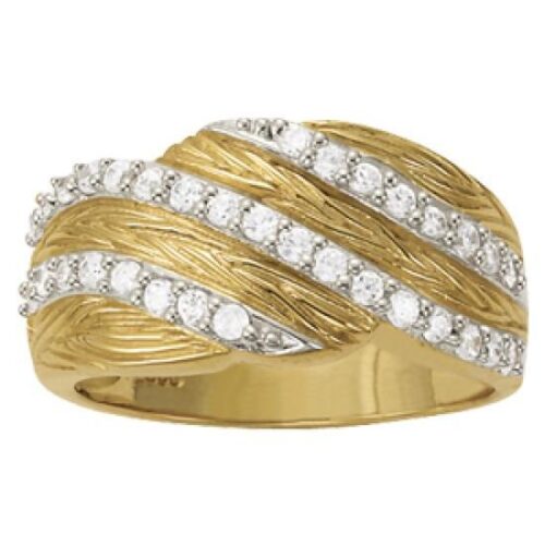 Diamond Fashion Textured Ring 14k Yellow Gold
