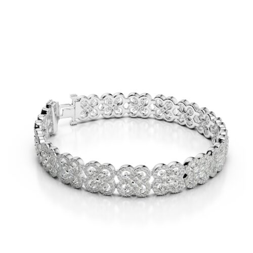 6.30 Carat Diamond Clover Bracelet
