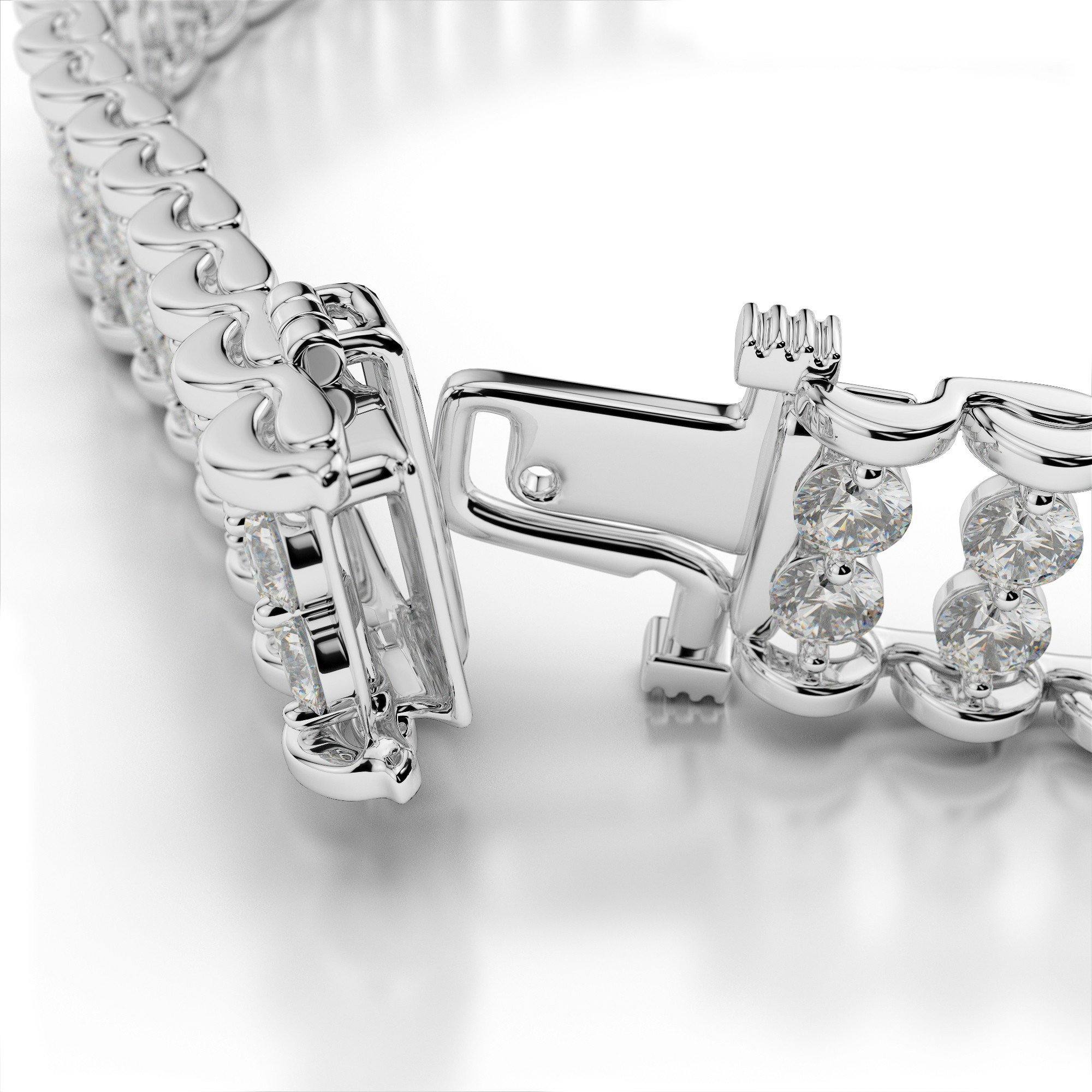 Mens 3 Row Black Diamond Bracelet 0.5ct in Sterling Silver 490344