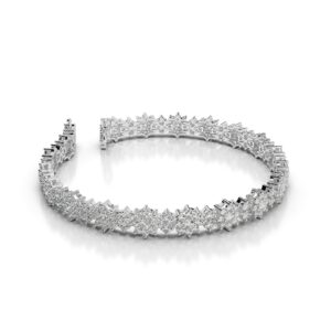 8 Carat Diamond Flower Cluster Bracelet