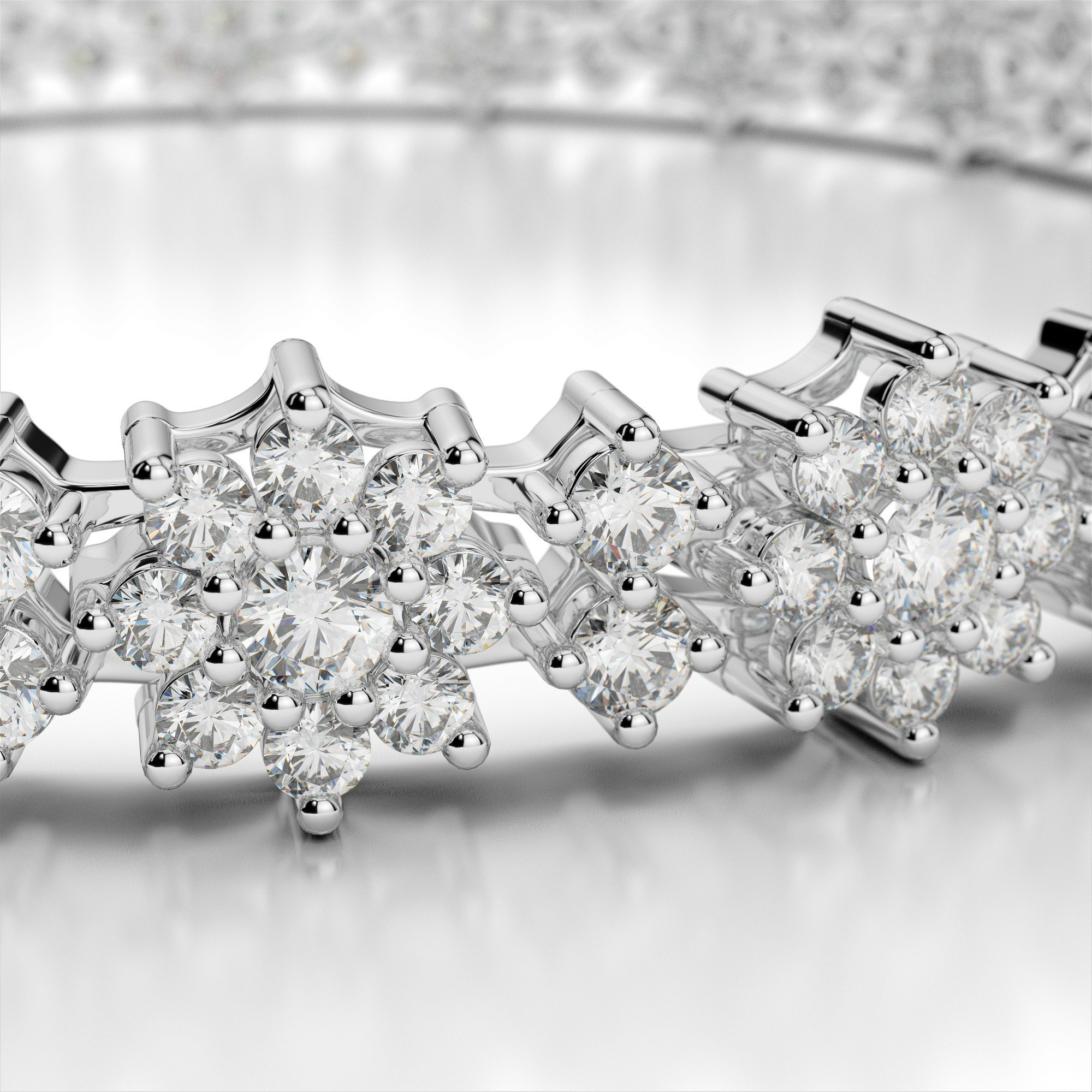 8.92 carat F/VS1 Diamond Bracelet (White Gold) — Shreve, Crump & Low
