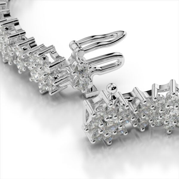 8 Carat Diamond Flower Cluster Bracelet
