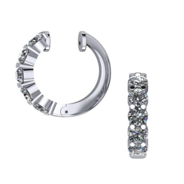 1.50 Carat Diamond Hinged Hoop Earrings (16mm)