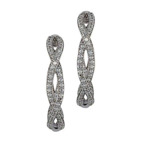 Infinity Diamond Hoop Earrings