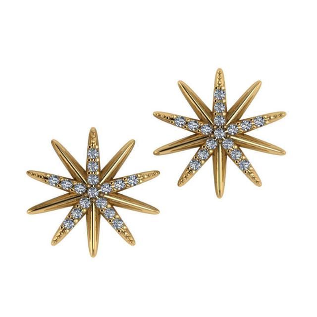 Starburst Diamond Earrings - Raven Fine Jewelers
