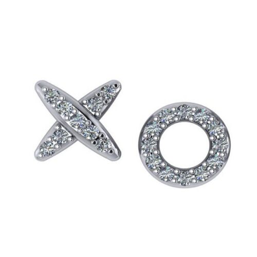 XO Diamond Stud Earrings
