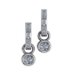 Diamond Bezel Dangle Earrings