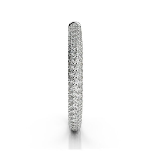 1.20 Carat Diamond Pave Hoop Earrings