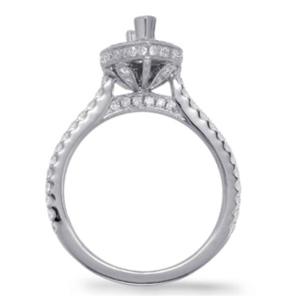 1.50 Carat Marquise & Diamond Halo Engagement Ring