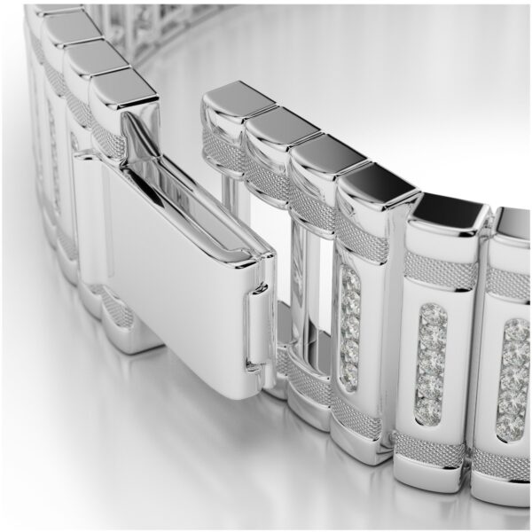 Men's Diamond Bracelet 14k White Gold (3 ct)