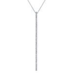 1.00 Carat Diamond Stick Pendant Necklace