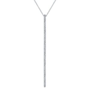 1.00 Carat Diamond Stick Pendant Necklace